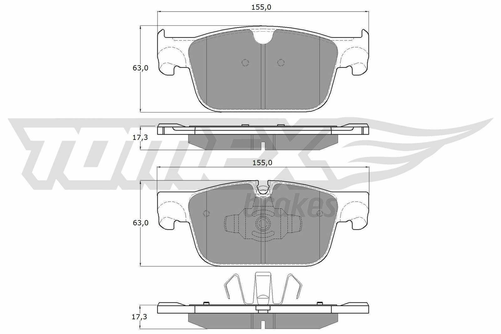 Sada brzdových platničiek kotúčovej brzdy TOMEX Brakes